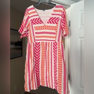 Geometric print dress